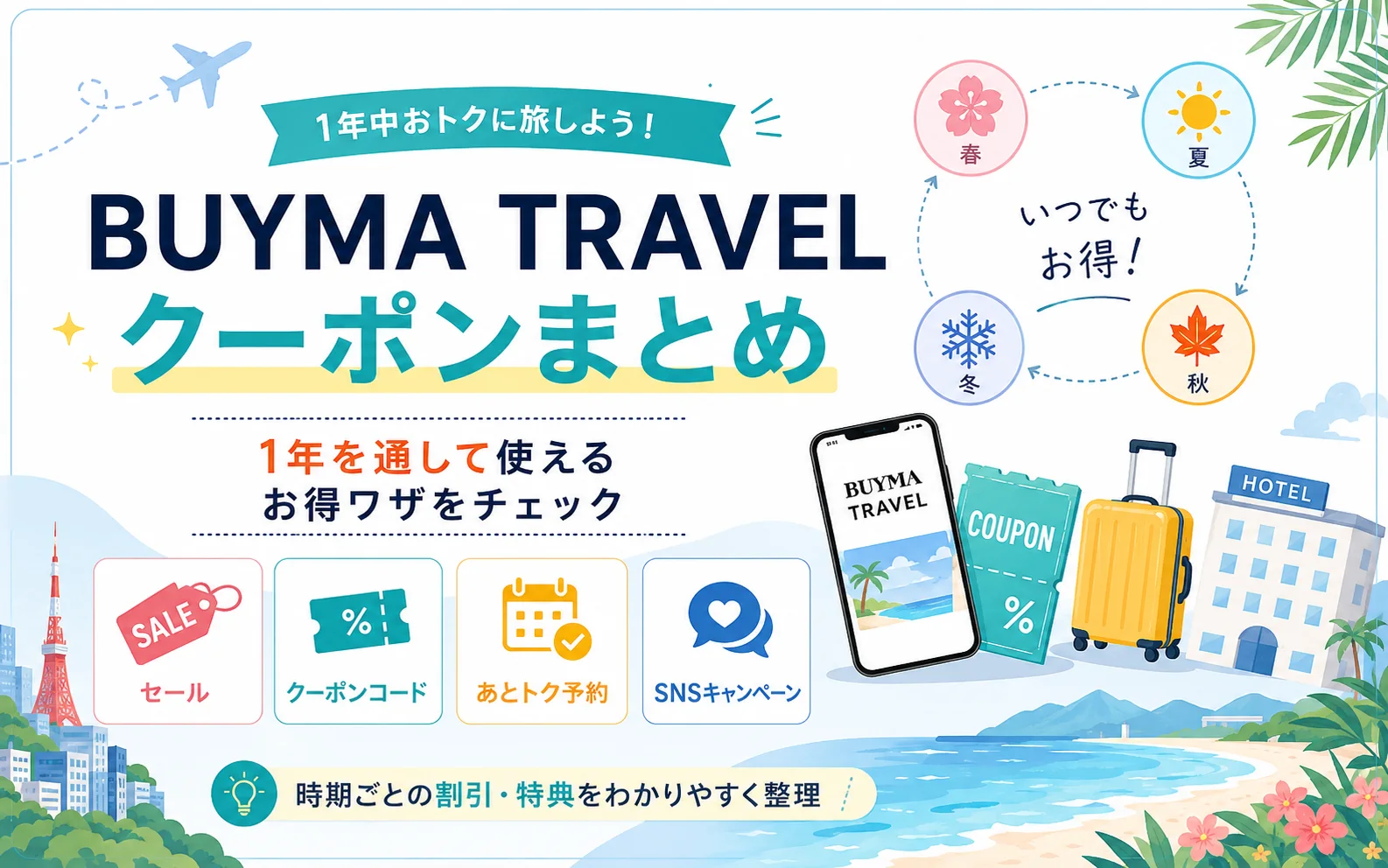 BUYMA TRAVEL クーポン　最新キャンペーン情報まとめ