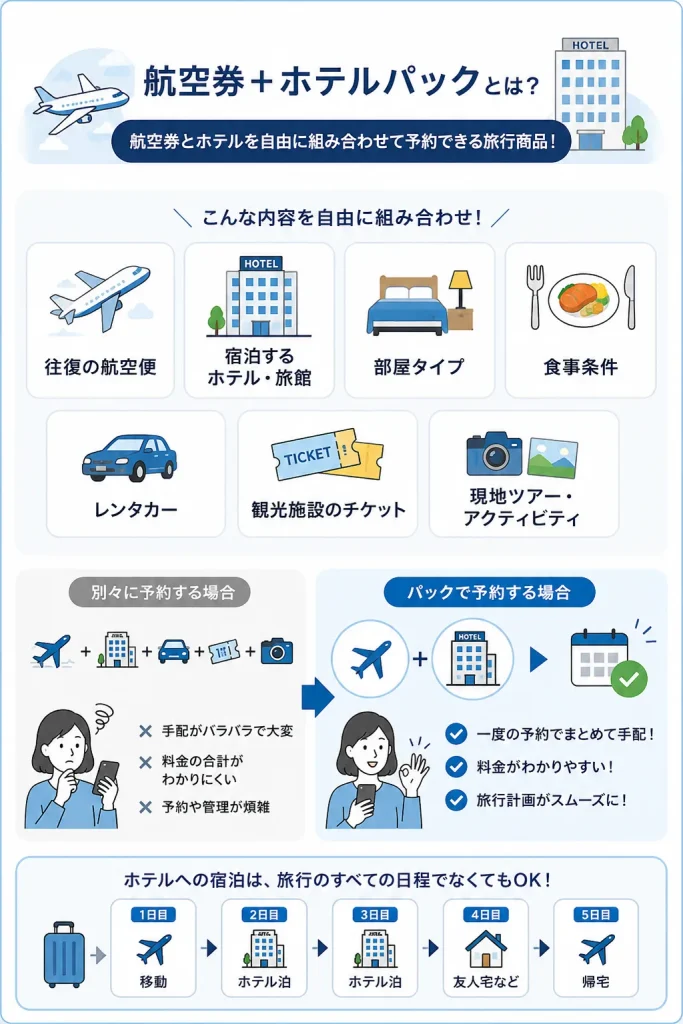 航空券＋ホテルパックとは？