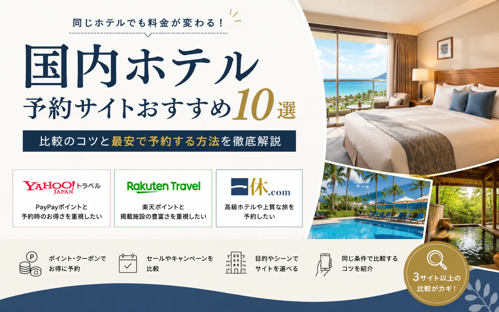 国内ホテル予約サイトおすすめ10選｜安さ・ポイント・安心感で比較