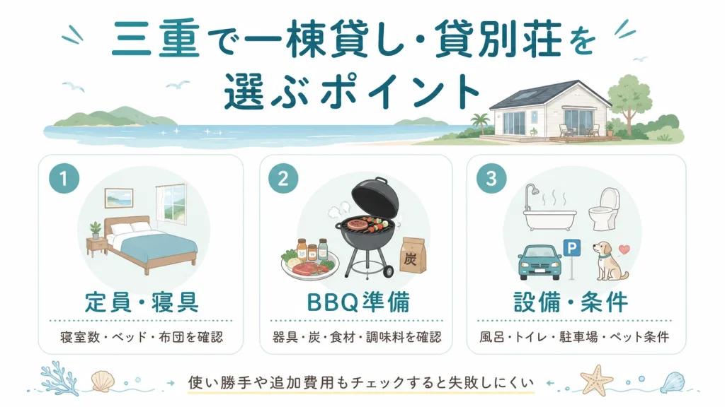 三重で一棟貸し・貸別荘を選ぶポイント
