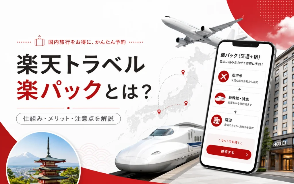 楽天トラベルの楽パックとは？本当に安い？別々予約との違いやデメリットを解説